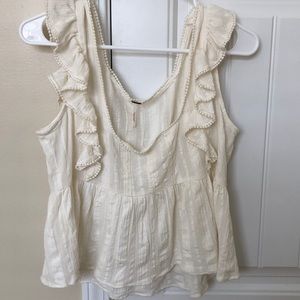 FREE PEOPLE ruffle tank top. SO CUTE